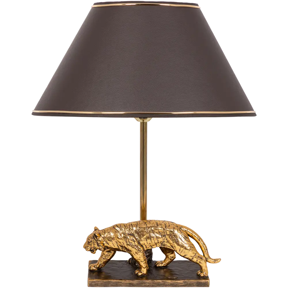Фото Настольная лампа BOGACHO СБ-190/Б/Мокко Тигр цвет коричневый Фото Настольная лампа BOGACHO СБ-190/Б/Мокко Тигр цвет коричневый