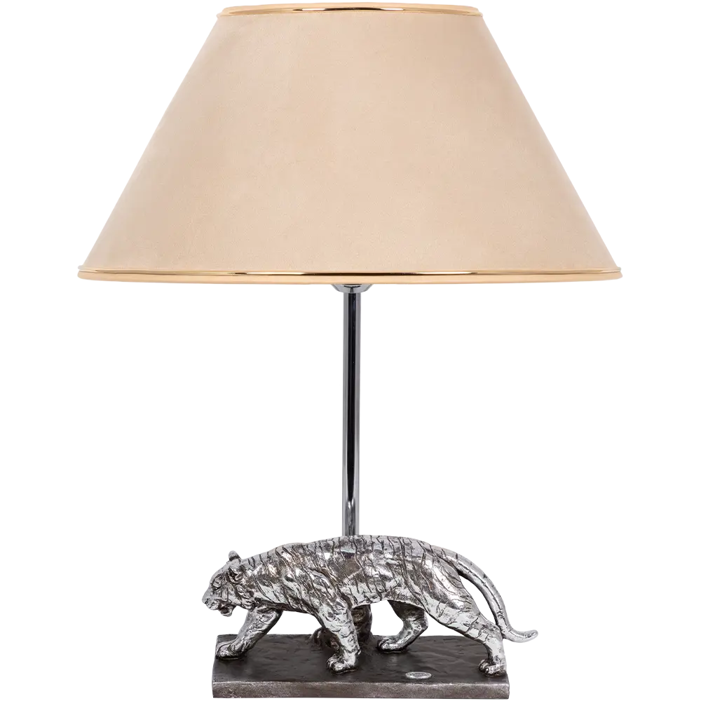 Фото Настольная лампа BOGACHO СБ-190/АСр/Айвори Тигр цвет бежевый Фото Настольная лампа BOGACHO СБ-190/АСр/Айвори Тигр цвет бежевый