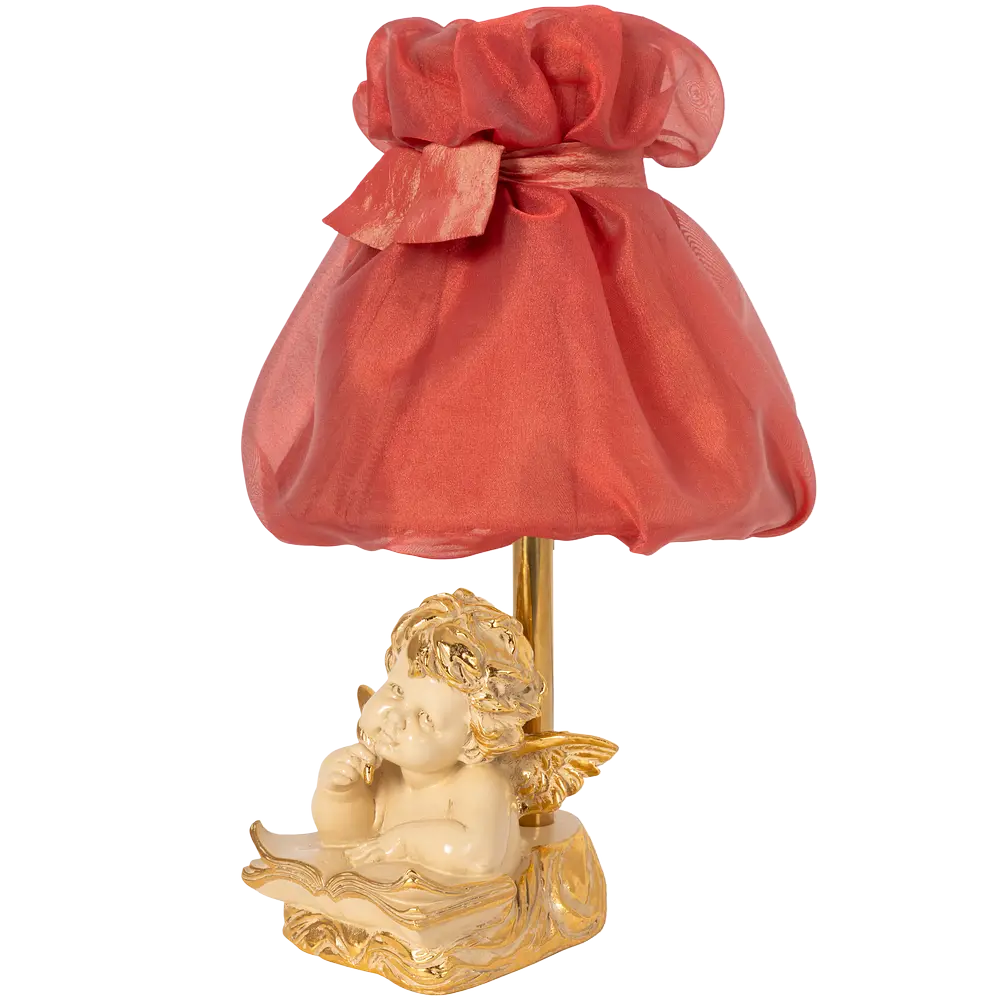 Фото Настольная лампа BOGACHO СБ-83/АС/Мадлен роза Ангел-поэт цвет красный