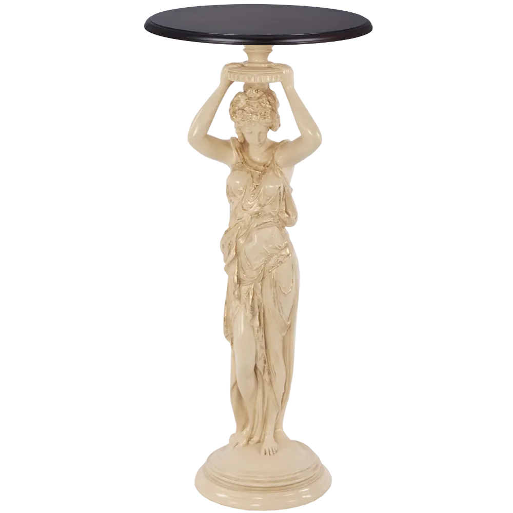 Фото Стол декоративный Bogacho 116 Гречанка для цветов 45 см до 10 кг бежевый