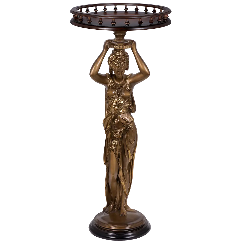 Фото Стол декоративный Bogacho 122 Гречанка для цветов 45 см до 10 кг бронза