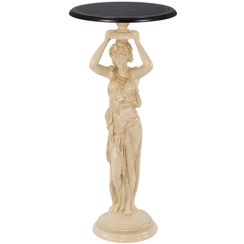 Фото Стол декоративный Bogacho 149 Гречанка для цветов 45 см до 10 кг бежевый