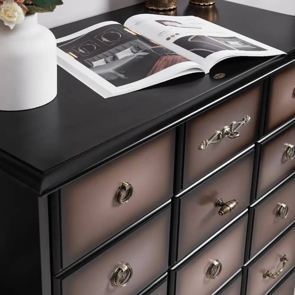 Фото 2 Тумба с выдвижными ящиками Bogacho 90x102x40 см МДФ цвет шоколад Фото 2 Тумба с выдвижными ящиками Bogacho 90x102x40 см МДФ цвет шоколад