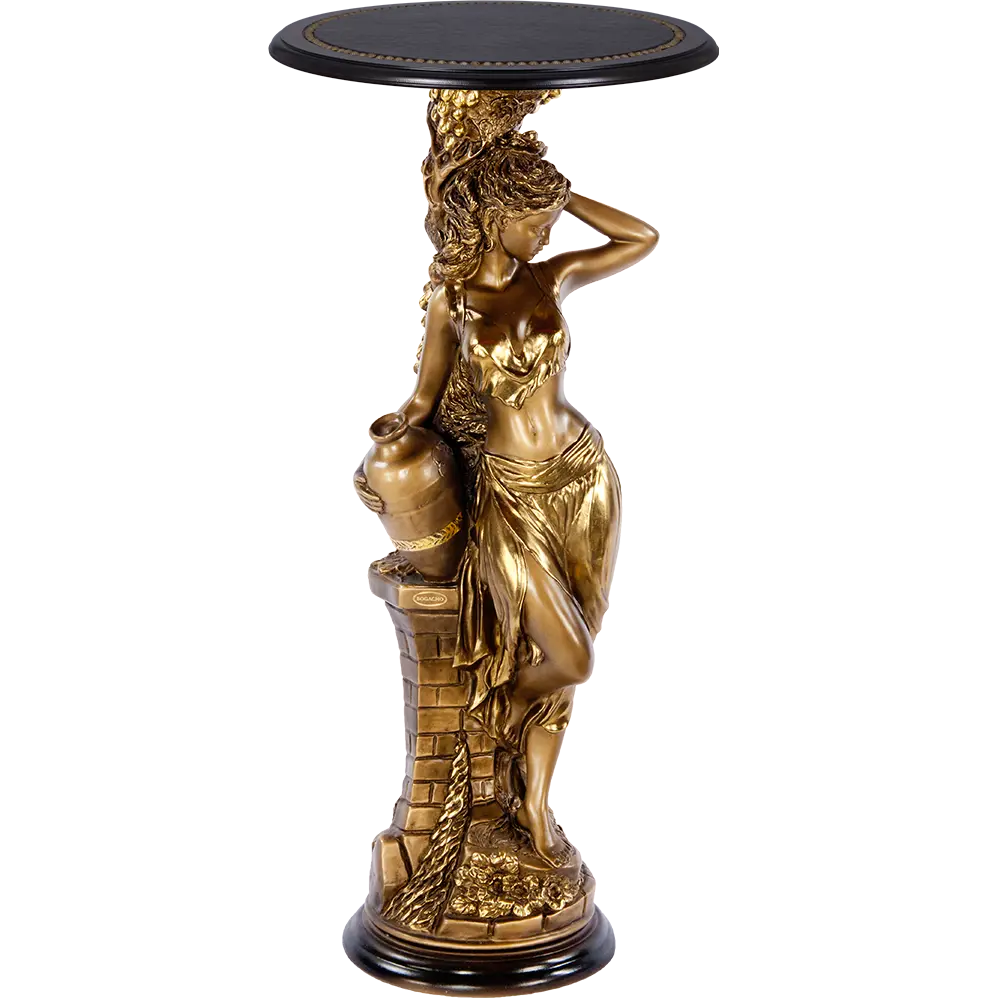 Фото Столик декоративный Bogacho 13055/Б/450ОрехШ Девушка с кувшином бронзовый 45 см Фото Столик декоративный Bogacho 13055/Б/450ОрехШ Девушка с кувшином бронзовый 45 см