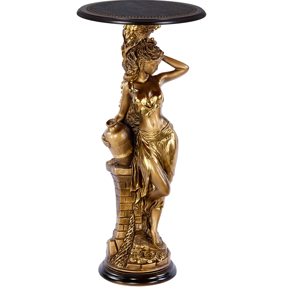 Фото Столик декоративный Bogacho 13055/Б/450ОрехКШР Девушка с кувшином бронзовый 45 см Фото Столик декоративный Bogacho 13055/Б/450ОрехКШР Девушка с кувшином бронзовый 45 см