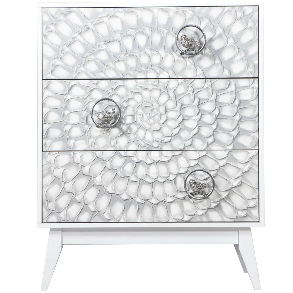 Фото Комод Bogacho 84x109x50 см 3 ящика МДФ цвет белый 11553/белый Фото Комод Bogacho 84x109x50 см 3 ящика МДФ цвет белый 11553/белый