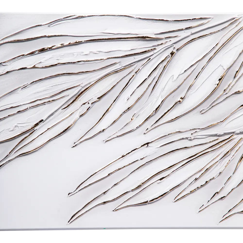 Фото 2 Консоль с ящиком Bogacho 80x80x45 см МДФ цвет белый 11656/БлГолд/Блголд