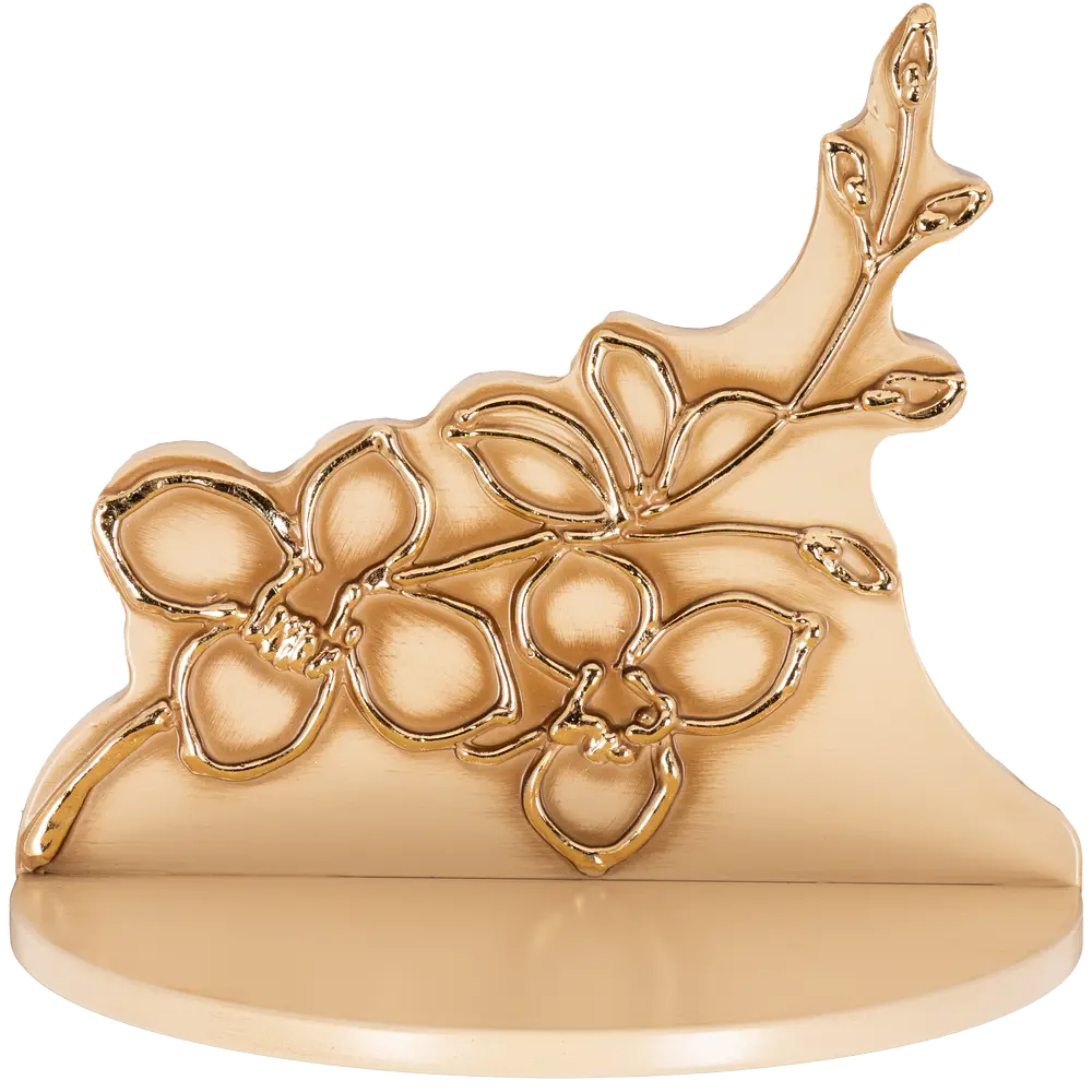 Фото Полка настенная 24x13 см BOGACHO Орхидея МДФ цвет бежевый