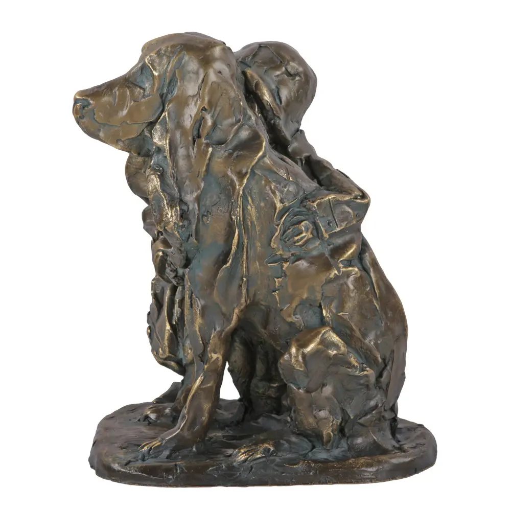 Фото Статуэтка из мрамора Bogacho Девочка с собакой, Бронза