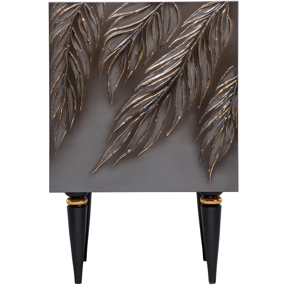 Фото Тумба прикроватная Bogacho 2 ящика 40x60x45 см МДФ цвет серый с золотом 11652/СерыйГолд/ЧлГолд Фото Тумба прикроватная Bogacho 2 ящика 40x60x45 см МДФ цвет серый с золотом 11652/СерыйГолд/ЧлГолд