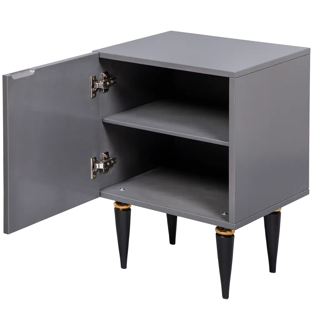 Фото 3 Тумба прикроватная Bogacho 2 ящика 40x60x45 см МДФ цвет серый с золотом 11652/СерыйГолд/ЧлГолд Фото 3 Тумба прикроватная Bogacho 2 ящика 40x60x45 см МДФ цвет серый с золотом 11652/СерыйГолд/ЧлГолд