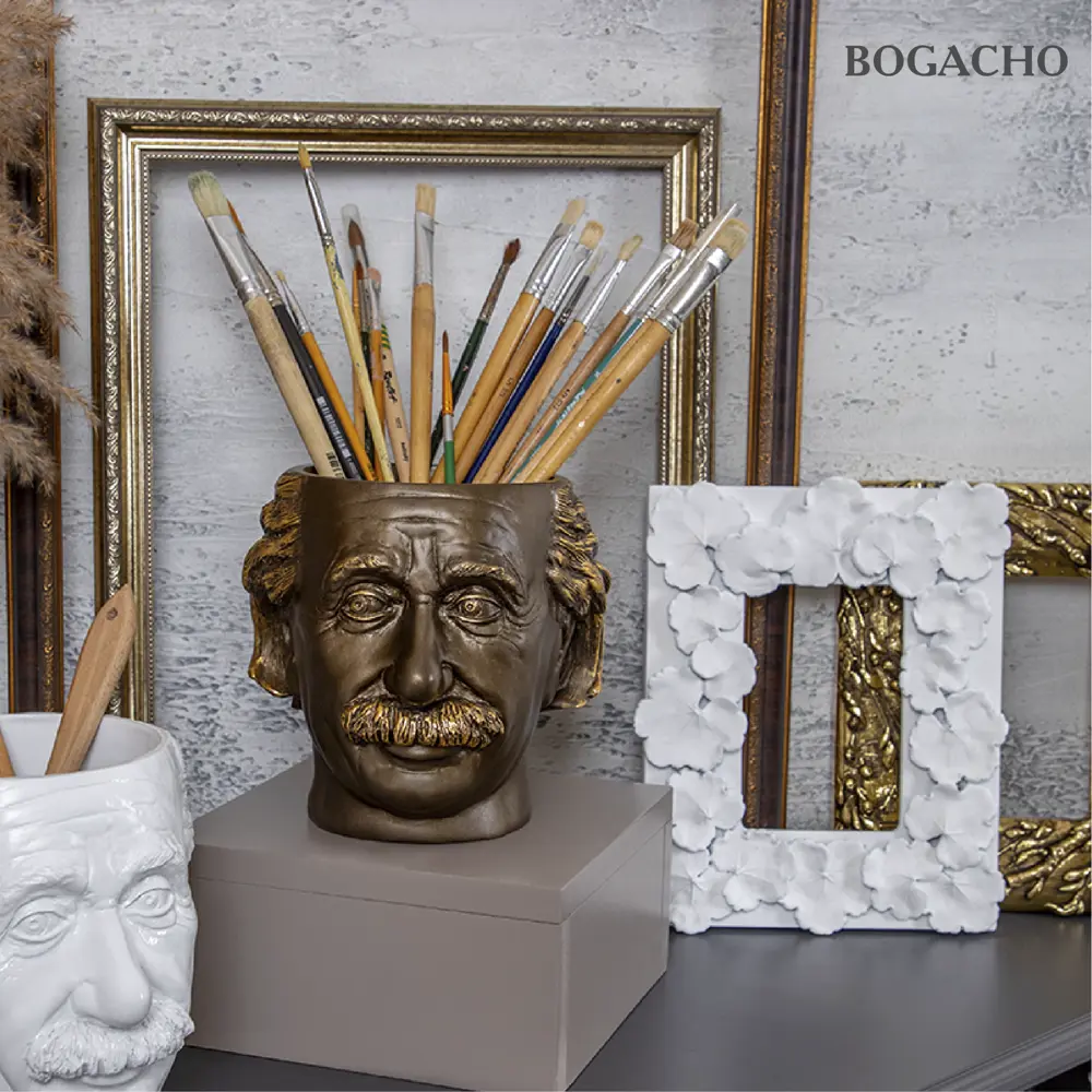 Фото 5 Декор для дома ваза голова кашпо для цветов Эйнштейн кремовый Фото 5 Декор для дома ваза голова кашпо для цветов Эйнштейн кремовый