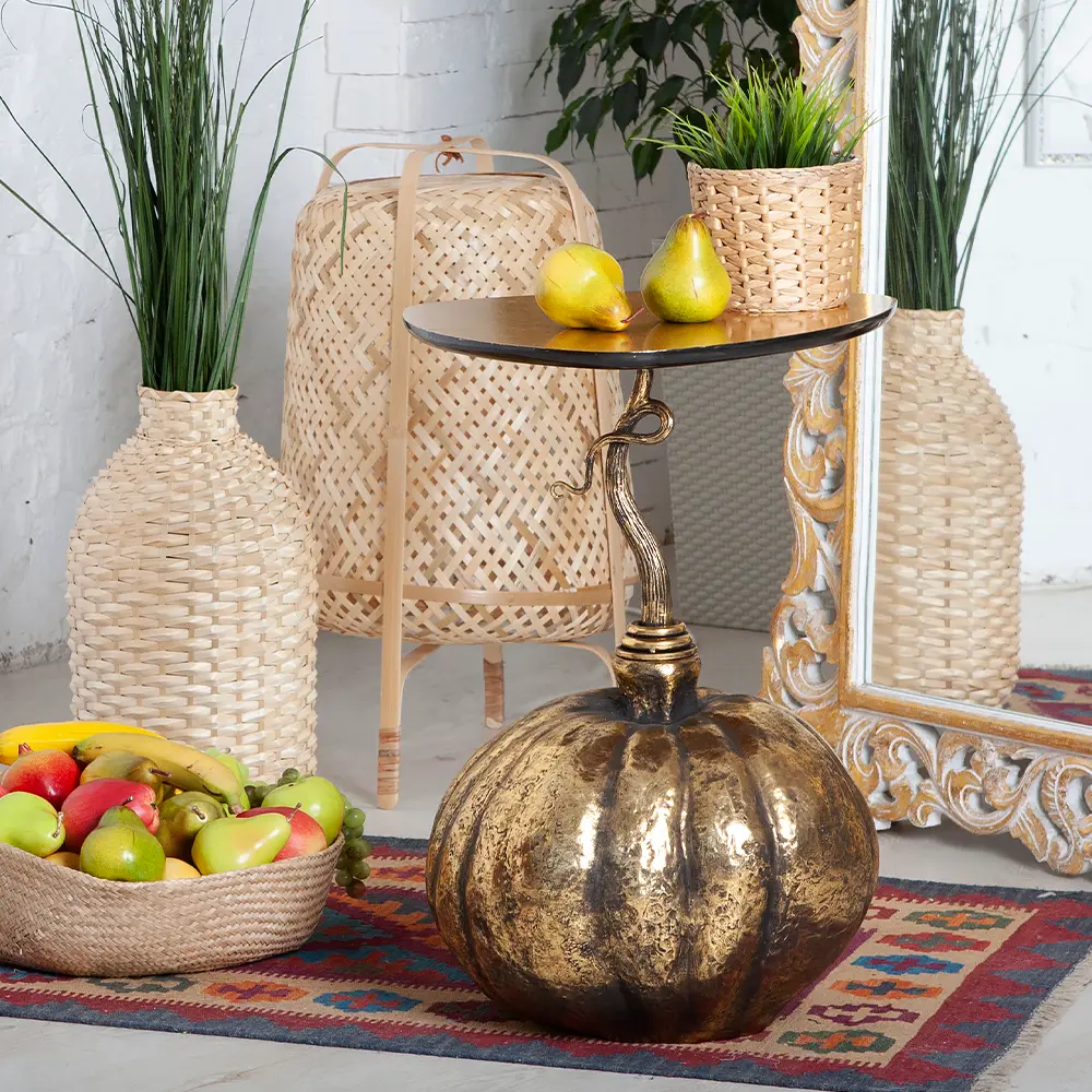 Фото 7 Декоративный столик Bogacho Королева осени бронзовый ручная работа