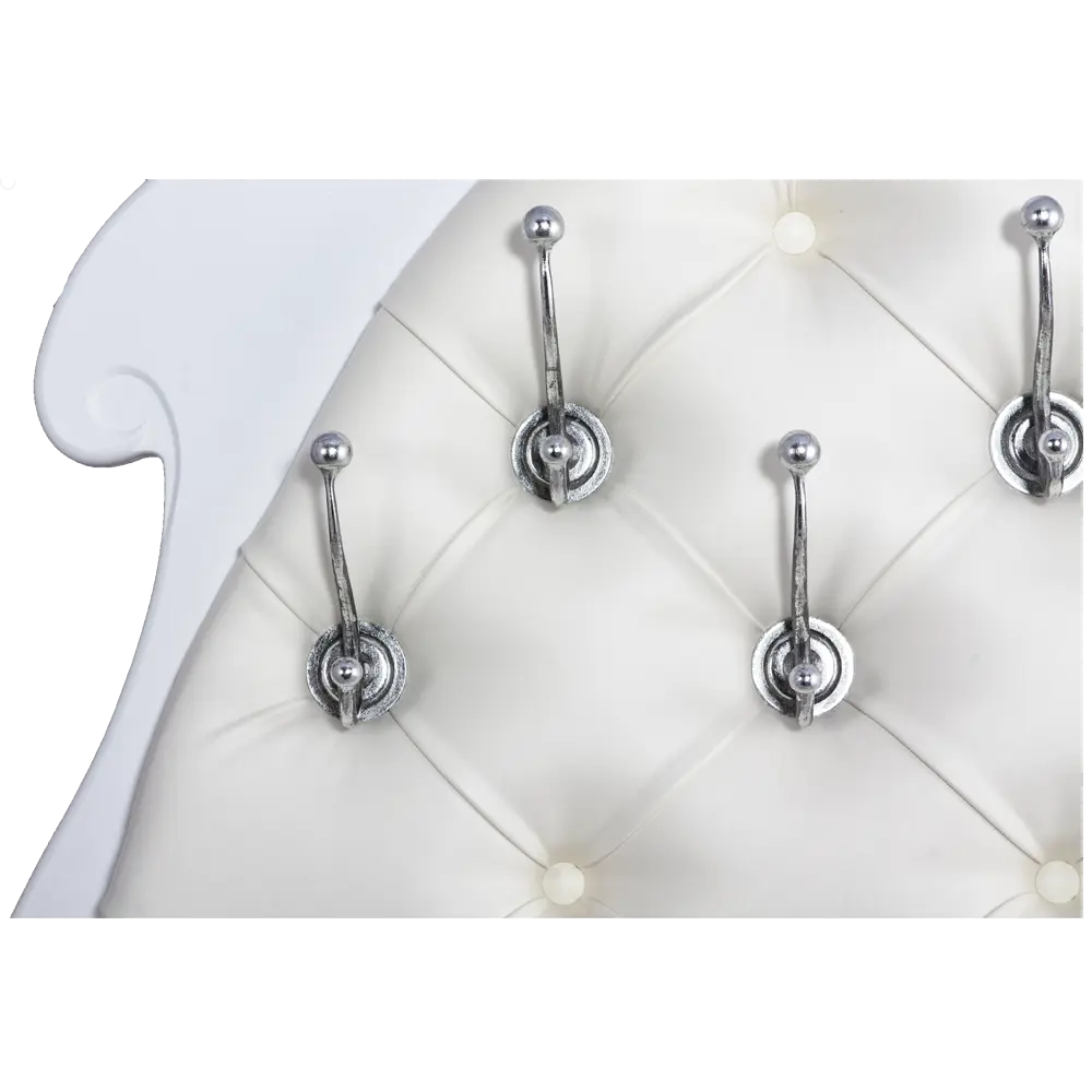 Фото 3 Вешалка настенная 5 крючков 88x128x16 см BOGACHO Квин цвет белый