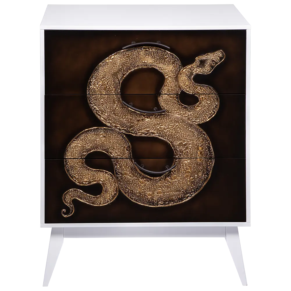 Фото Комод Bogacho 3 ящика 84x48x108 см МДФ цвет белый 11670 Фото Комод Bogacho 3 ящика 84x48x108 см МДФ цвет белый 11670