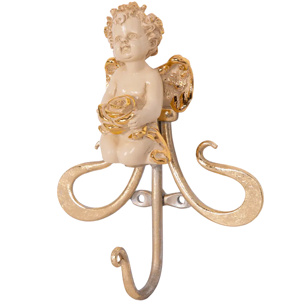 Фото 2 Крючок настенный Bogacho 13.50x6 см 1 крючок цвет кремовый 75114