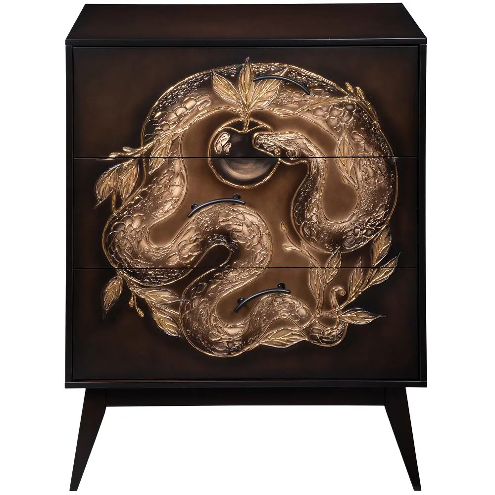 Фото 3 Комод Bogacho 3 ящика 84x48x108 см МДФ цвет коричневый 11663 Фото 3 Комод Bogacho 3 ящика 84x48x108 см МДФ цвет коричневый 11663