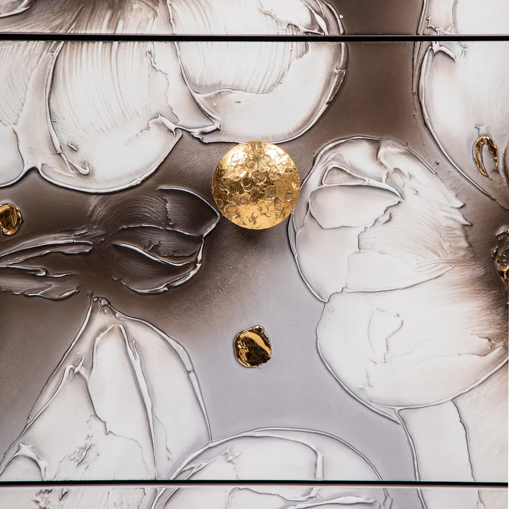 Фото 5 Комод Bogacho 3 ящика 84x48x108 см МДФ цвет черный 11662