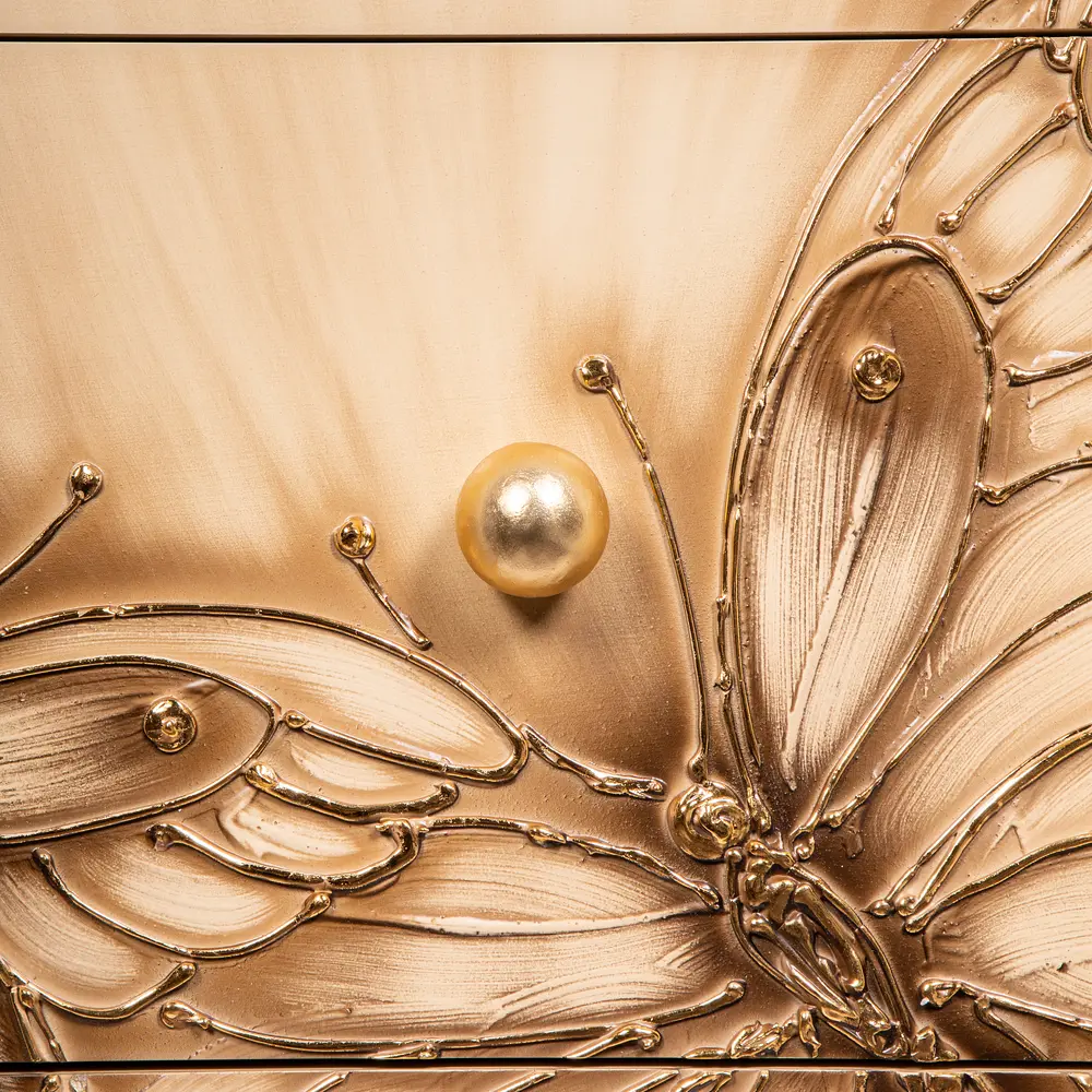 Фото 5 Комод Bogacho 3 ящика 84x48x108 см МДФ цвет черный 11671