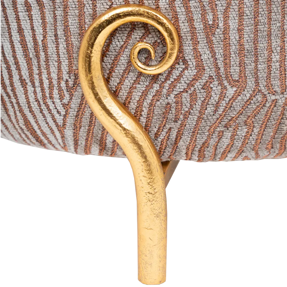 Фото 2 Пуф Bogacho 42x42 см Шарман цвет коричневый с золотом Фото 2 Пуф Bogacho 42x42 см Шарман цвет коричневый с золотом