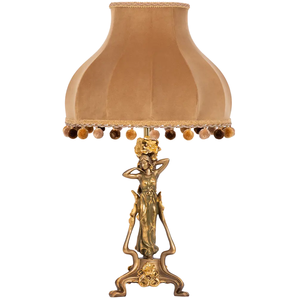 Фото Настольная лампа BOGACHO СБ-43/Б/Классика поталь Флора цвет бежевый Фото Настольная лампа BOGACHO СБ-43/Б/Классика поталь Флора цвет бежевый