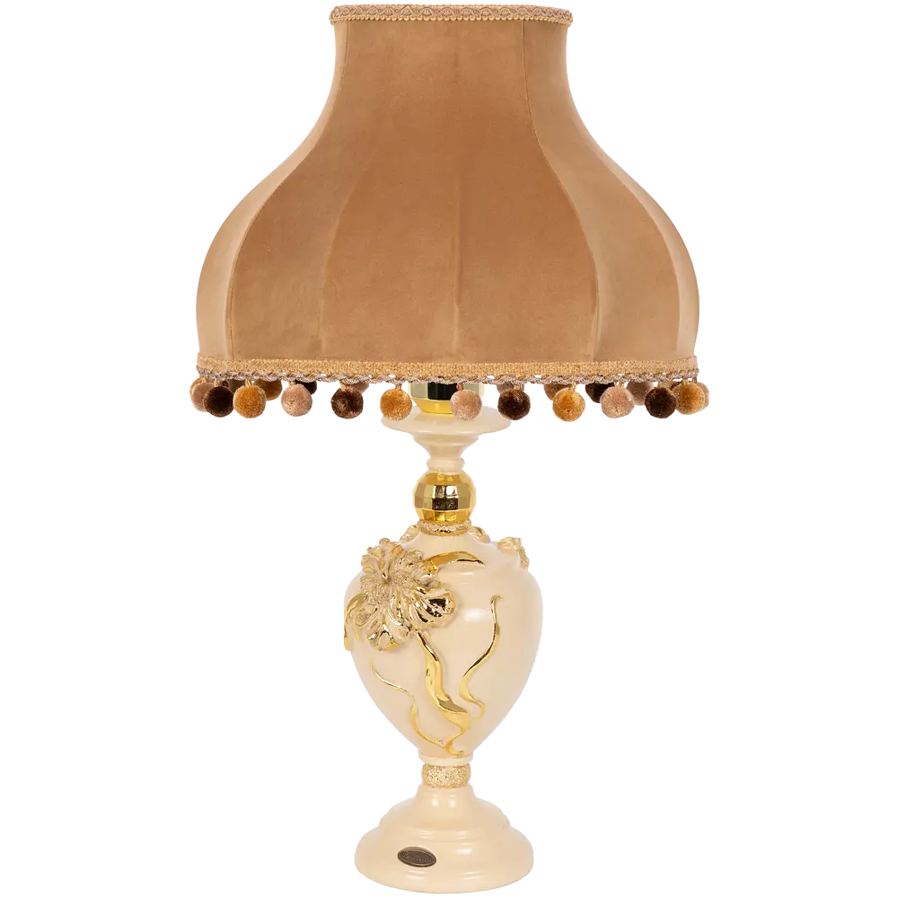 Фото Настольная лампа BOGACHO Флер де Лис СБ-180/АС/Классика поталь цвет бежевый Фото Настольная лампа BOGACHO Флер де Лис СБ-180/АС/Классика поталь цвет бежевый