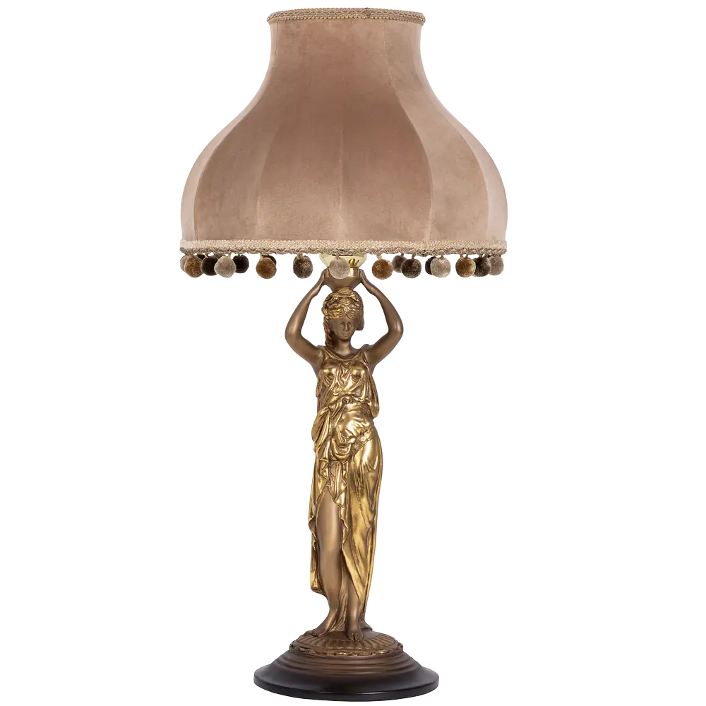 Фото Настольная лампа BOGACHO СБ-68/Б/Классика капучино Гречанка цвет коричневый Фото Настольная лампа BOGACHO СБ-68/Б/Классика капучино Гречанка цвет коричневый
