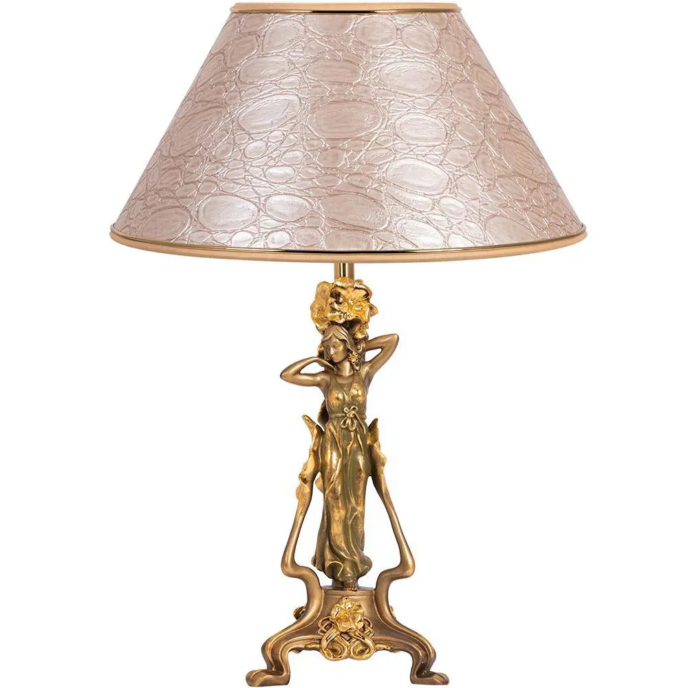 Фото Настольная лампа BOGACHO Флора СБ-43/Б/Глоси/Жемчуг цвет бронза Фото Настольная лампа BOGACHO Флора СБ-43/Б/Глоси/Жемчуг цвет бронза