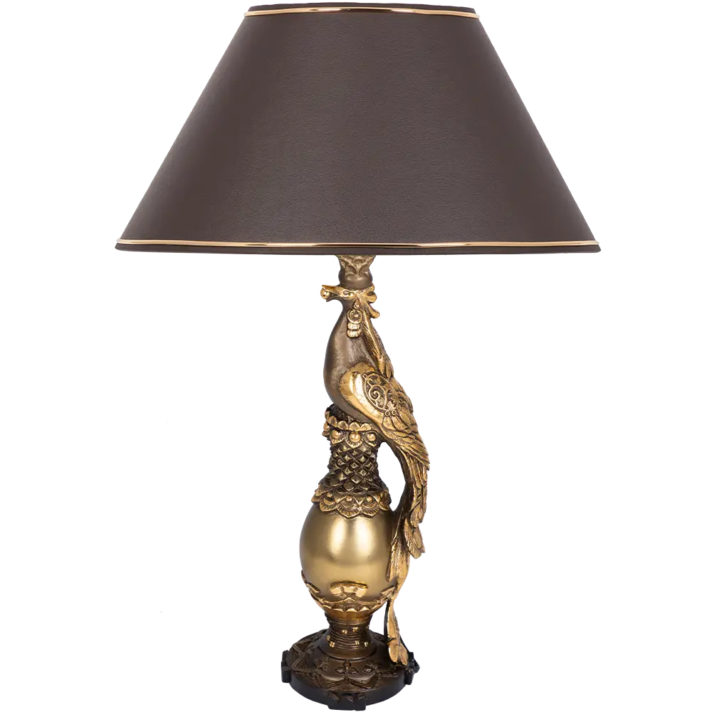 Фото Настольная лампа BOGACHO СБ-75/Б/Мокко Павлин цвет коричневый Фото Настольная лампа BOGACHO СБ-75/Б/Мокко Павлин цвет коричневый