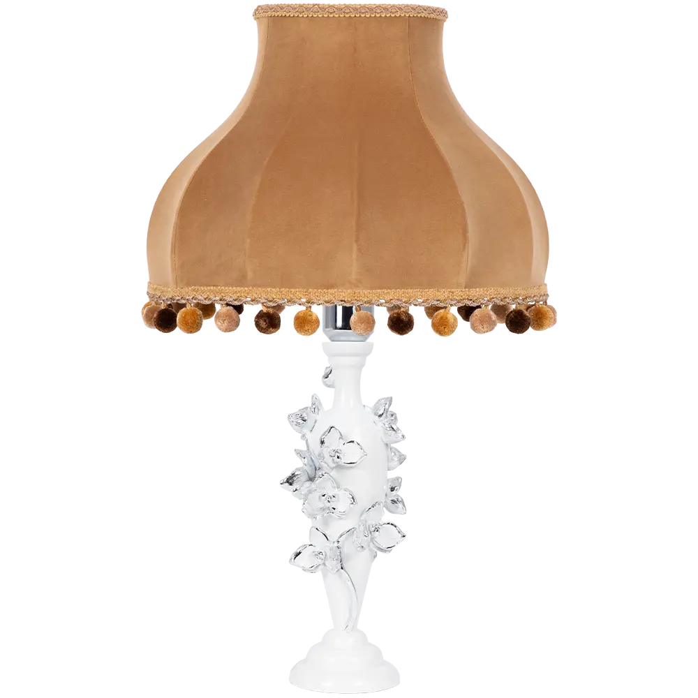 Фото Настольная лампа BOGACHO СБ-186/Бел/Классика поталь Орхидея Лира цвет бежевый Фото Настольная лампа BOGACHO СБ-186/Бел/Классика поталь Орхидея Лира цвет бежевый