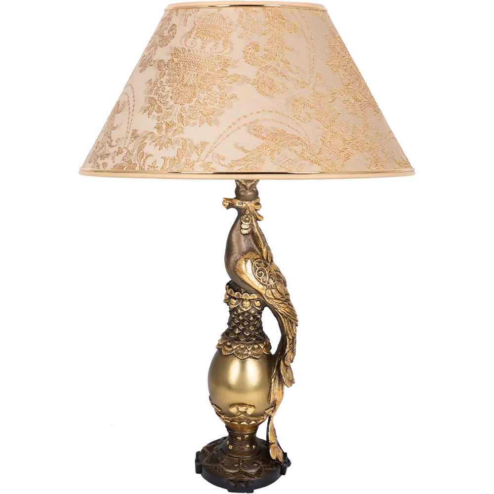 Фото Настольная лампа BOGACHO СБ-75/Б/Антиквайт Павлин цвет бежевый Фото Настольная лампа BOGACHO СБ-75/Б/Антиквайт Павлин цвет бежевый