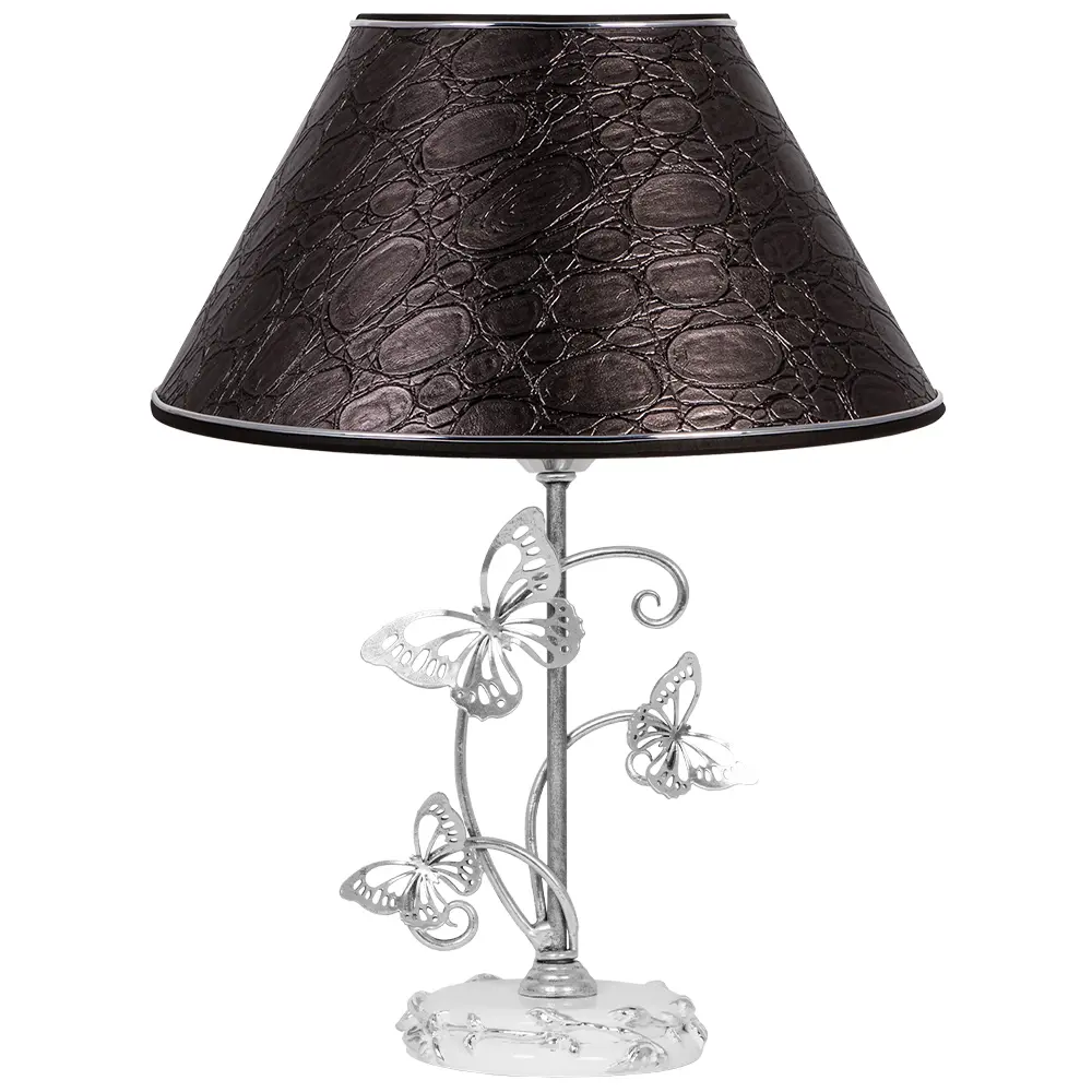 Фото Настольная лампа BOGACHO СБ-192АСрГлоссиДиназорсеребро Бабочка Эир цвет серый серебристый Фото Настольная лампа BOGACHO СБ-192АСрГлоссиДиназорсеребро Бабочка Эир цвет серый серебристый