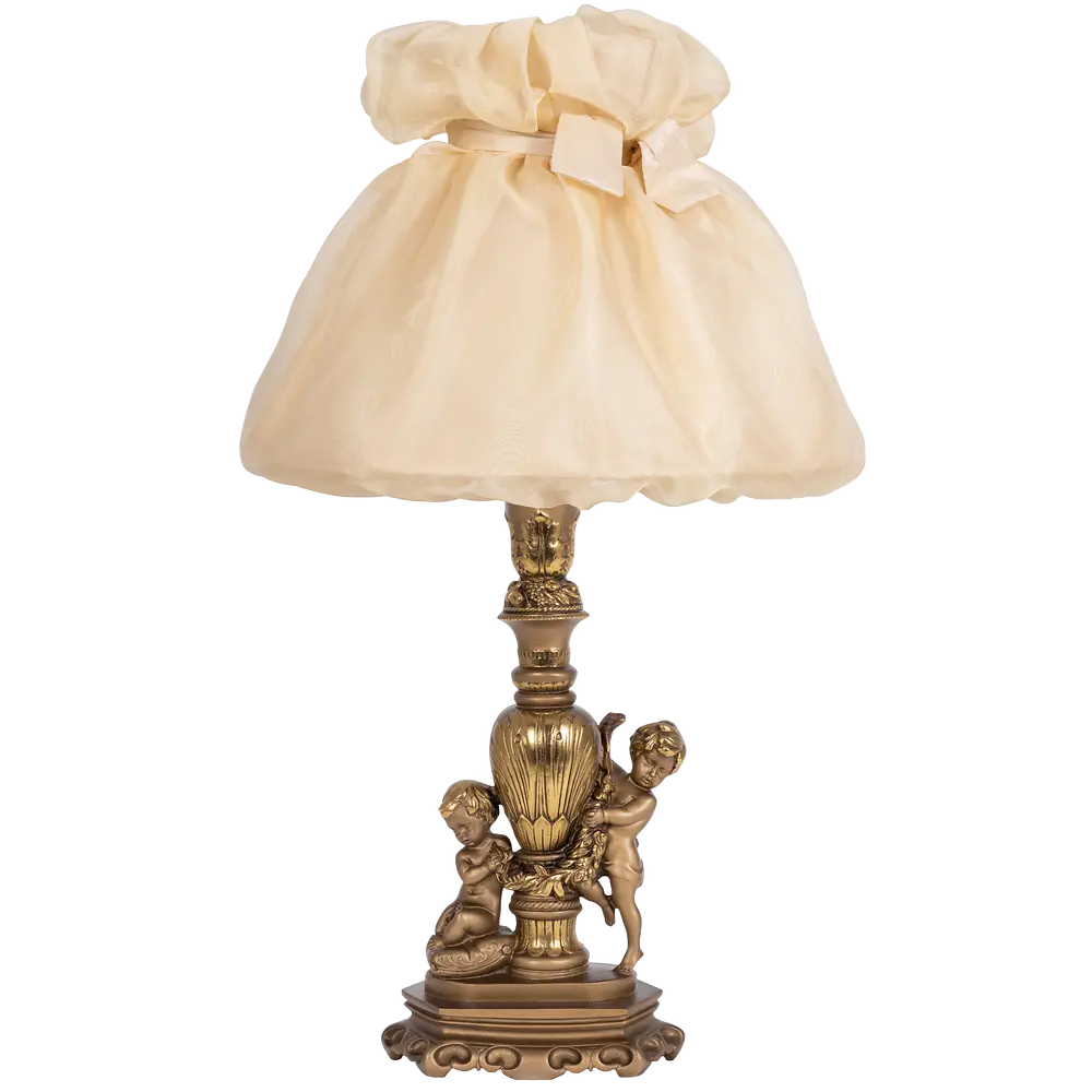 Фото Настольная лампа BOGACHO Путти СБ-1/Б/Мадлен жемчуг цвет бронза Фото Настольная лампа BOGACHO Путти СБ-1/Б/Мадлен жемчуг цвет бронза