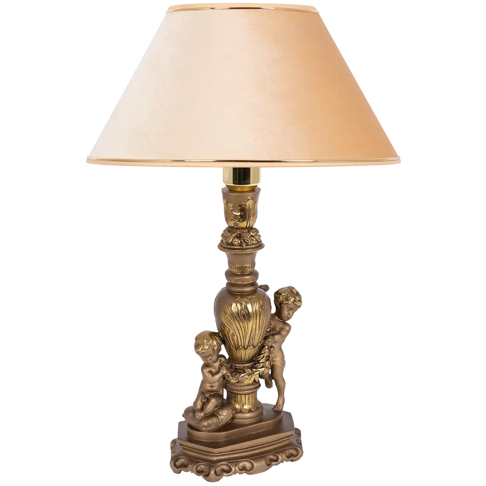 Фото Настольная лампа BOGACHO Путти СБ-1/Б/Абрикос цвет бронза Фото Настольная лампа BOGACHO Путти СБ-1/Б/Абрикос цвет бронза