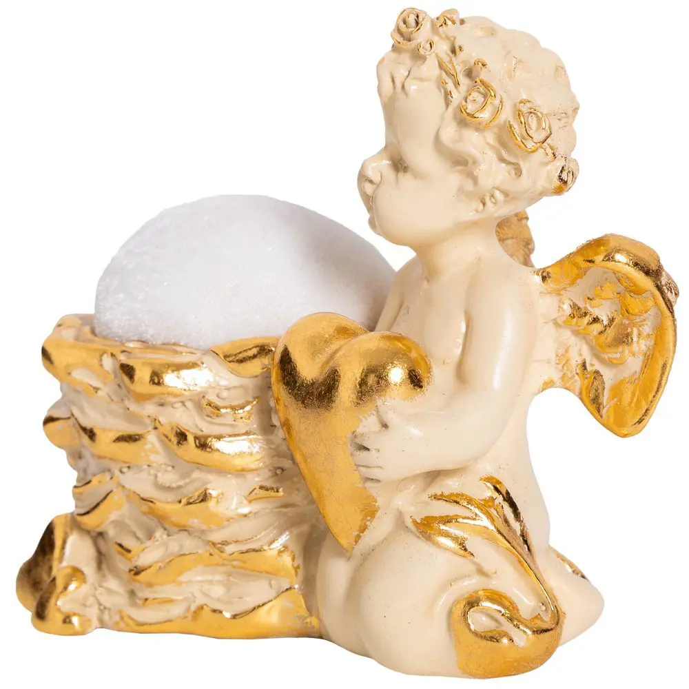 Фото 6 Сувенирная игольница для рукоделия и шитья Bogacho Ангел Ин Лав из литьевого мрамора кремового цвета Фото 6 Сувенирная игольница для рукоделия и шитья Bogacho Ангел Ин Лав из литьевого мрамора кремового цвета