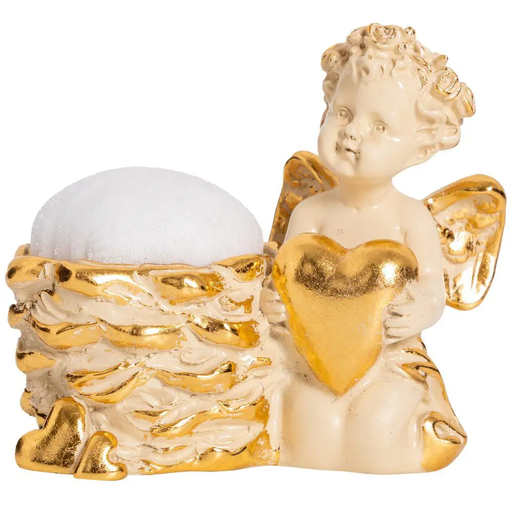 Фото 7 Сувенирная игольница для рукоделия и шитья Bogacho Ангел Ин Лав из литьевого мрамора кремового цвета Фото 7 Сувенирная игольница для рукоделия и шитья Bogacho Ангел Ин Лав из литьевого мрамора кремового цвета