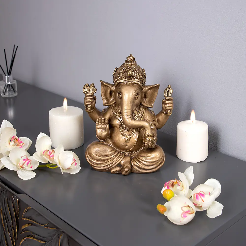 Фото 2 Статуэтка Bogacho Ганеша, цвет бронзовый, ручная работа