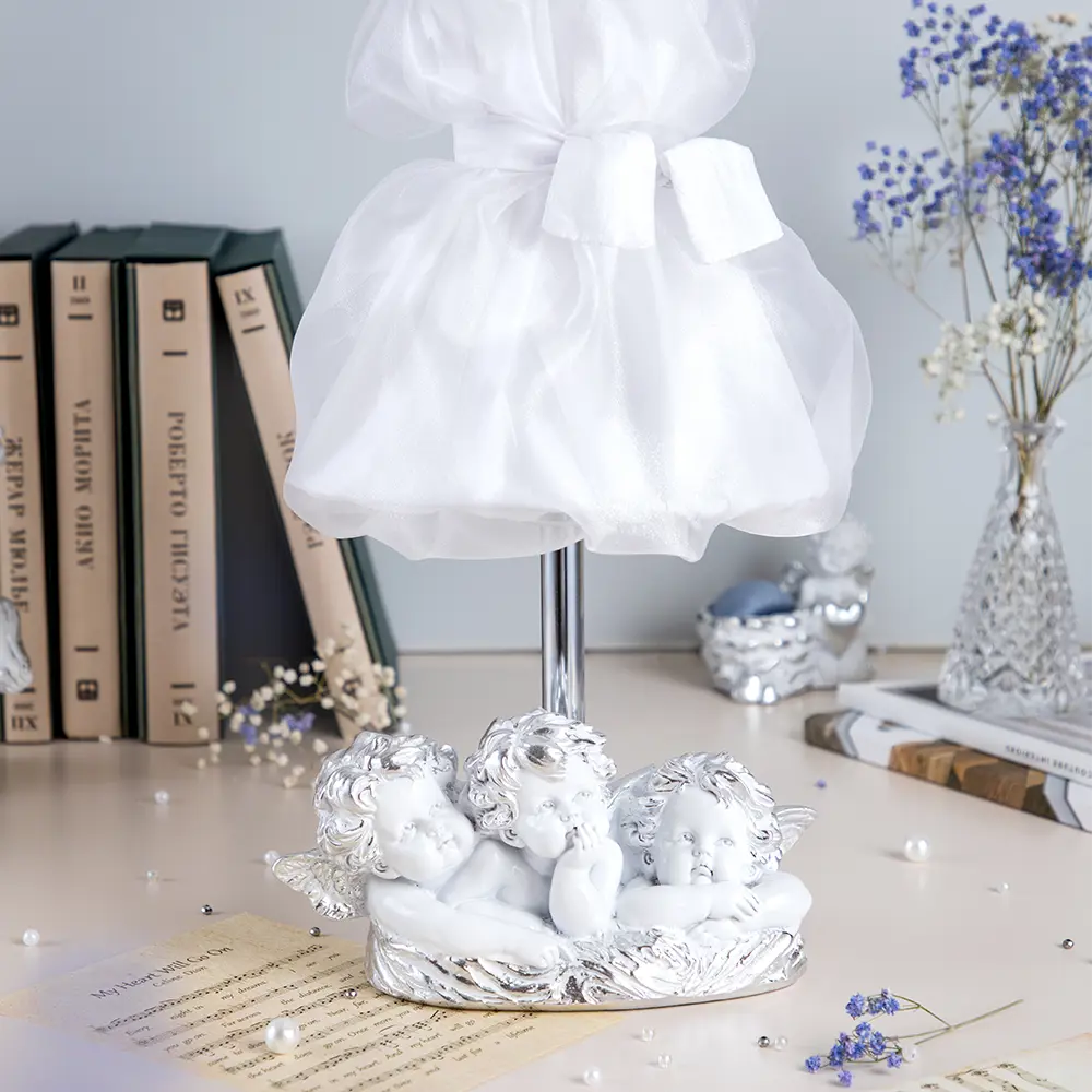 Фото 4 Настольная лампа BOGACHO СБ-85/Белый/Мадлен цвет белый Фото 4 Настольная лампа BOGACHO СБ-85/Белый/Мадлен цвет белый