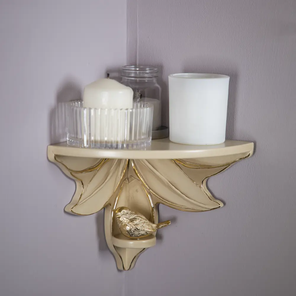 Фото 2 Полка настенная 18x18 см BOGACHO Зарничка МДФ цвет бежевый