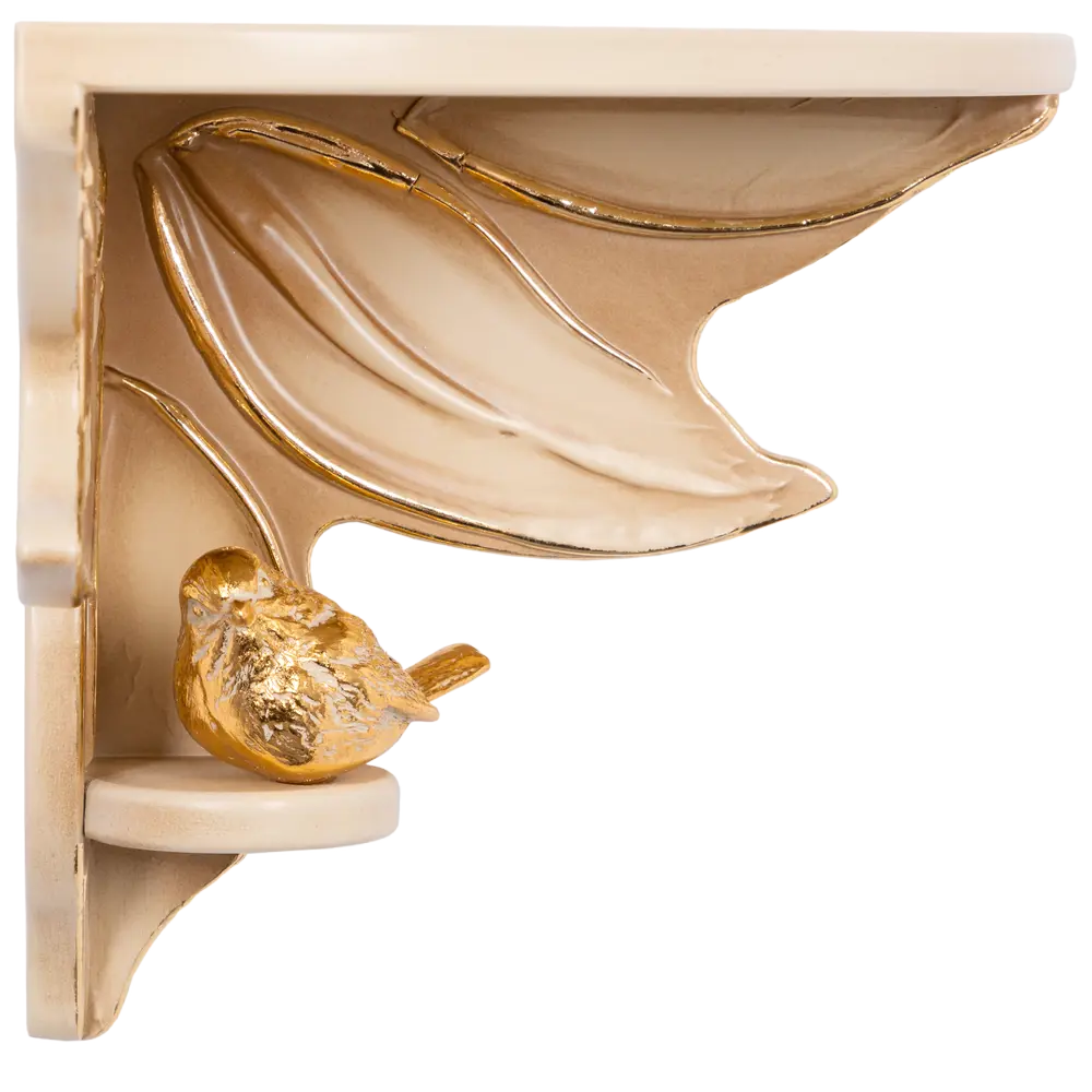 Фото 3 Полка настенная 18x18 см BOGACHO Зарничка МДФ цвет бежевый