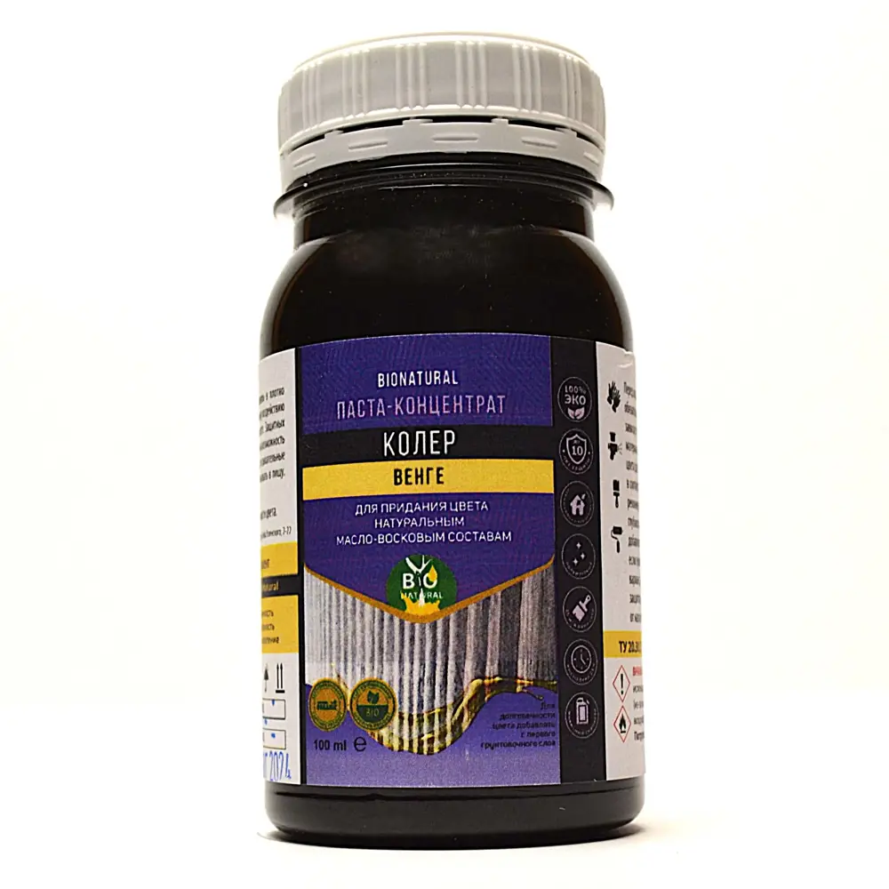 Фото Колер-паста для воскового состава и масел Bionatural цвет венге 1 л Фото Колер-паста для воскового состава и масел Bionatural цвет венге 1 л