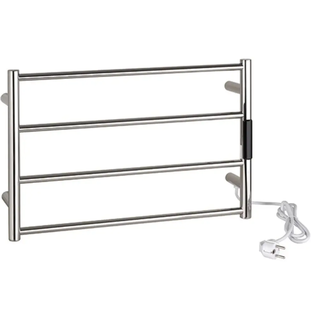 Фото Полотенцесушитель электрический Bemeta 560x370 мм 63 Вт с терморегулятором лесенка цвет сталь полированная