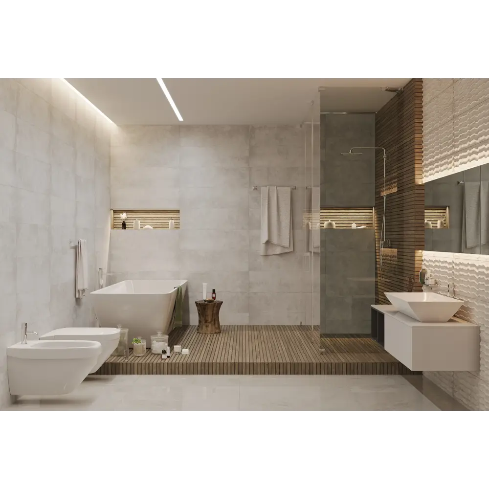 Фото 4 Керамическая плитка Eurotile Baltimore 757 32.5x100см цвет серый/серебристый Фото 4 Керамическая плитка Eurotile Baltimore 757 32.5x100см цвет серый/серебристый