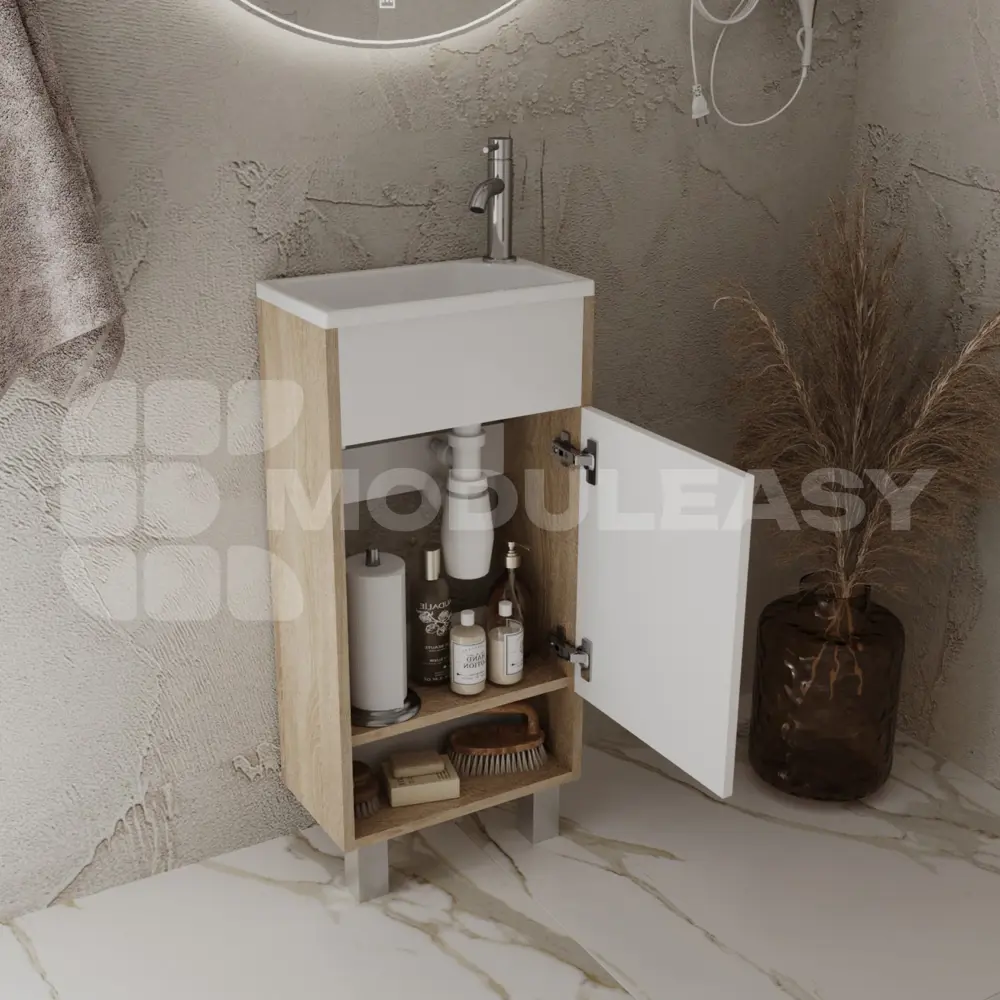 Фото 6 Тумба с раковиной в ванную напольная Moduleasy Liana R 40х20 см цвет Дуб Сонома Фото 6 Тумба с раковиной в ванную напольная Moduleasy Liana R 40х20 см цвет Дуб Сонома