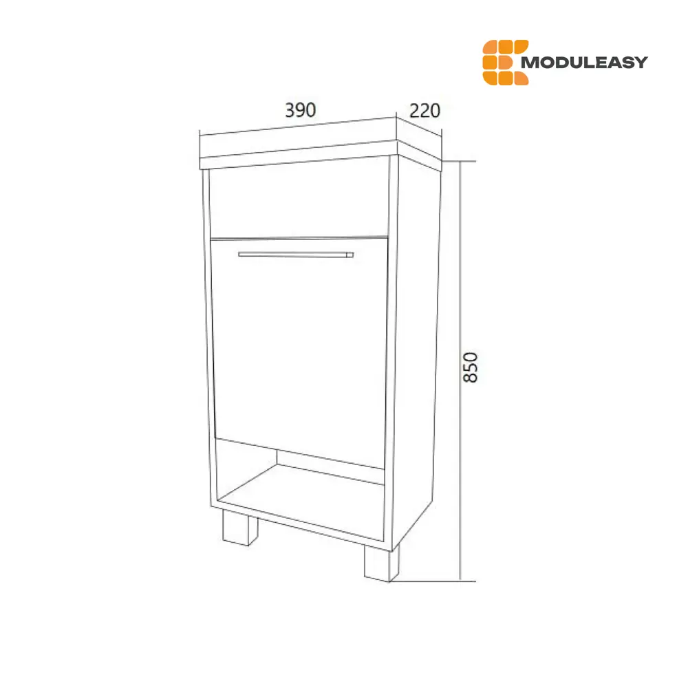 Фото 8 Тумба с раковиной в ванную напольная Moduleasy Liana R 40х20 см цвет Дуб Сонома Фото 8 Тумба с раковиной в ванную напольная Moduleasy Liana R 40х20 см цвет Дуб Сонома