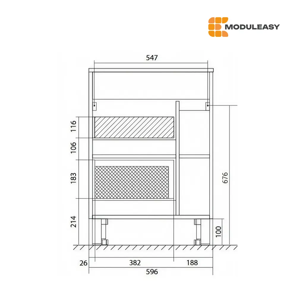Фото 9 Тумба с раковиной в ванную напольная Moduleasy Lidi 60x30 см белая Фото 9 Тумба с раковиной в ванную напольная Moduleasy Lidi 60x30 см белая