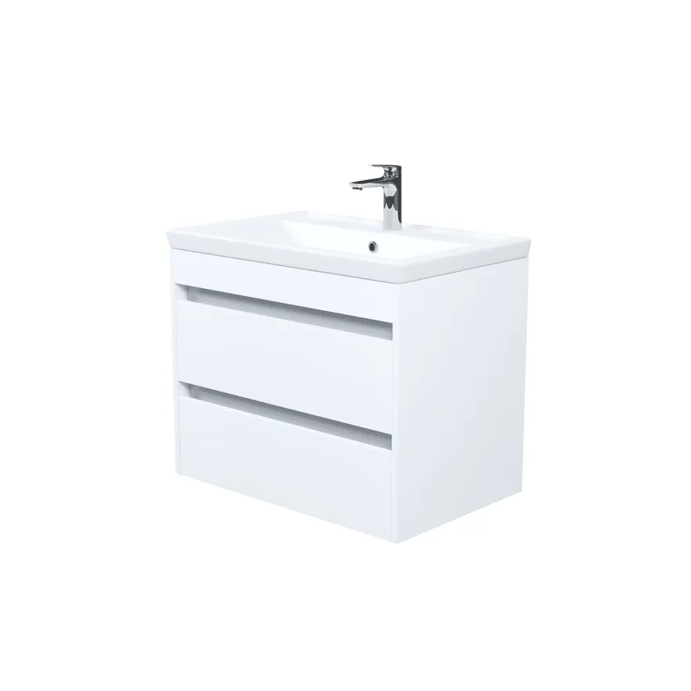 Фото 2 Тумба с раковиной Iddis Zodiac X ZDX70W0i95K подвесная 70 см цвет белый, раковина 4077000i28 Фото 2 Тумба с раковиной Iddis Zodiac X ZDX70W0i95K подвесная 70 см цвет белый, раковина 4077000i28
