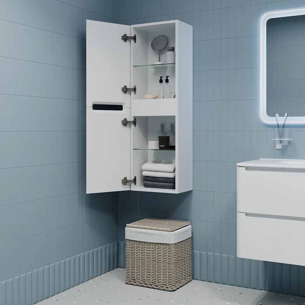 Фото 3 Пенал для ванной Iddis Edifice EDI35W0i97 подвесной 35 см цвет белый Фото 3 Пенал для ванной Iddis Edifice EDI35W0i97 подвесной 35 см цвет белый