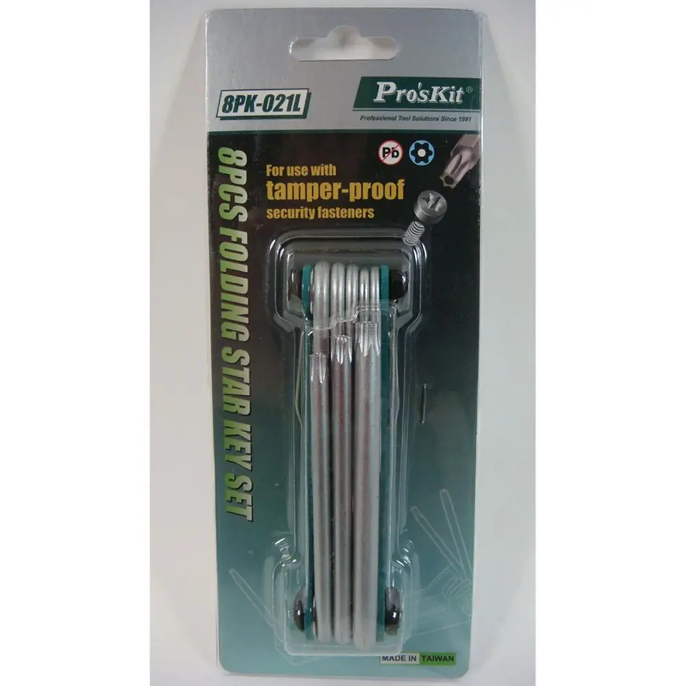Фото 5 Набор ключей раскладной Torx Proskit 8PK-021L T9-T40, 8 шт Фото 5 Набор ключей раскладной Torx Proskit 8PK-021L T9-T40, 8 шт
