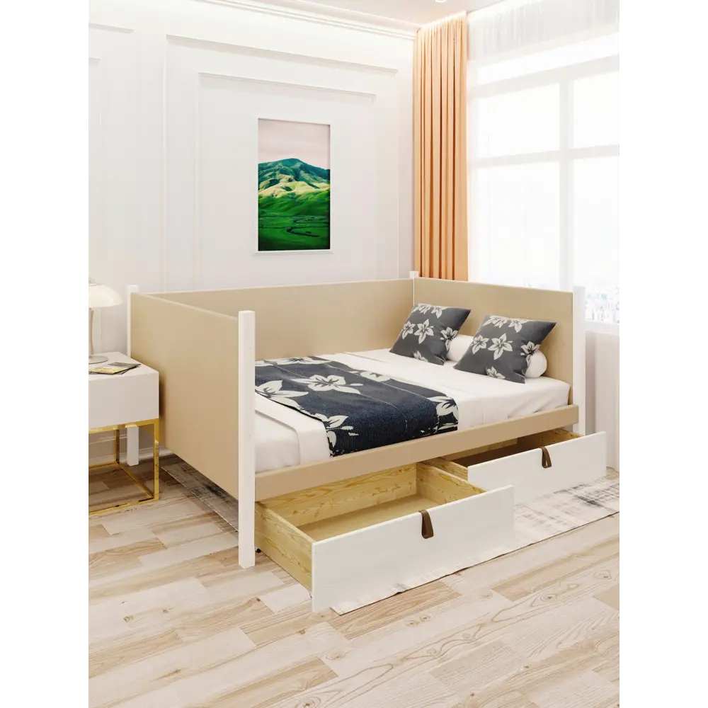 Фото 6 Кровать Solarius Классика tahta-spin-obiv-rs3-140-200bel-2yash 150x101x210 см дерево цвет бежевый белый Фото 6 Кровать Solarius Классика tahta-spin-obiv-rs3-140-200bel-2yash 150x101x210 см дерево цвет бежевый белый